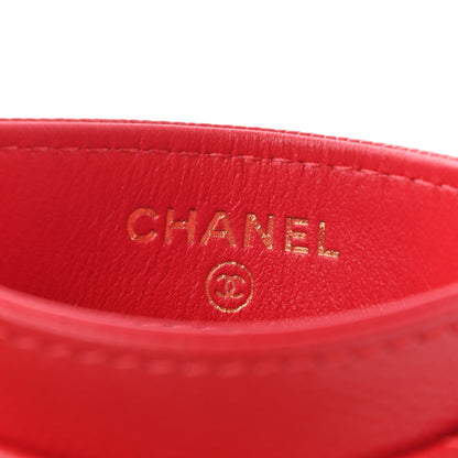 Chanel Caviar Quilted Card Holder Red 6 of 9