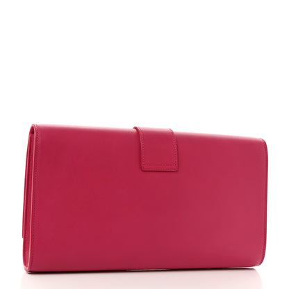 Saint Laurent Calfskin Classic Y Ligne Clutch Fuchsia 3 of 9
