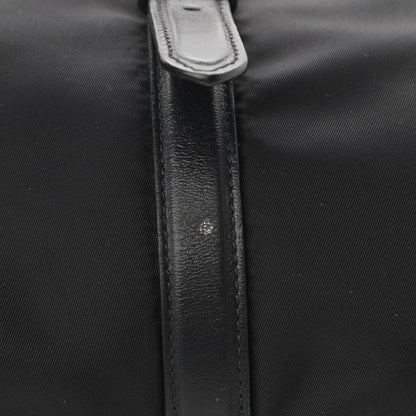 Prada Nylon Tessuto Soft Calfskin Small Shopping Satchel Black 11 of 14
