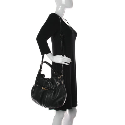 Burberry Grainy Calfskin Willenmore Hobo Black 2 of 12