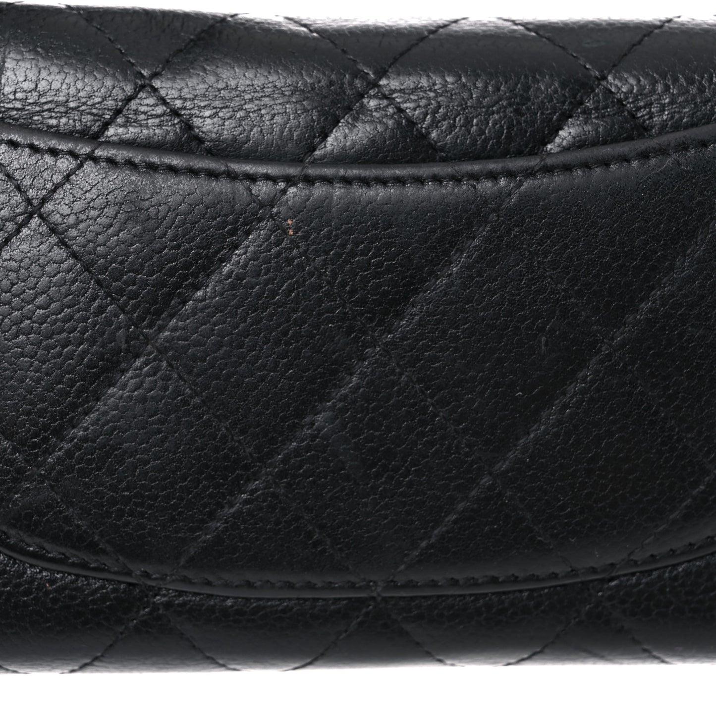 Caviar Quilted Large Flap Wallet Black