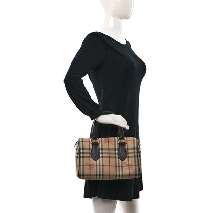 Burberry Haymarket Check Small Chester Bowling Bag Chocolate 2 of 11