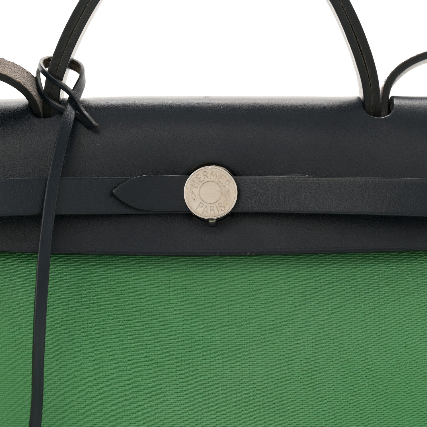 Hermes Vache Hunter Toile Herbag Zip 31 PM Cactus Bleu Indigo 8 of 17