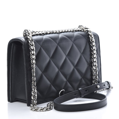 Alexander McQueen Lambskin Quilted Knuckle Shoulder Bag Black 3 of 13