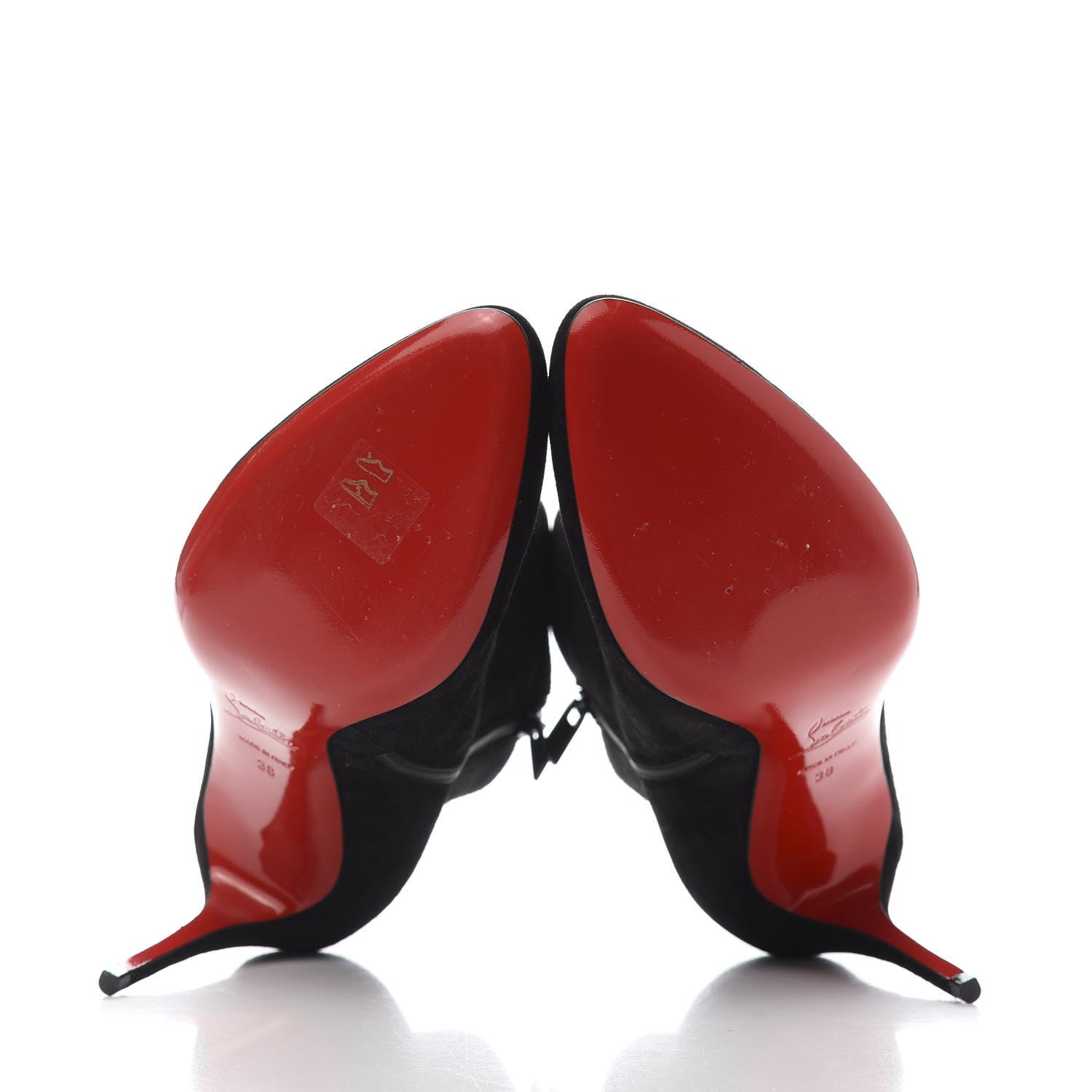 Christian Louboutin Veau Velours Eloise Booty 85 Ankle Boots 38 Black 5 of 10