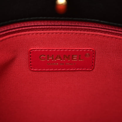 Chanel Calfskin Stitched Small Shopping Tote Black 6 of 10