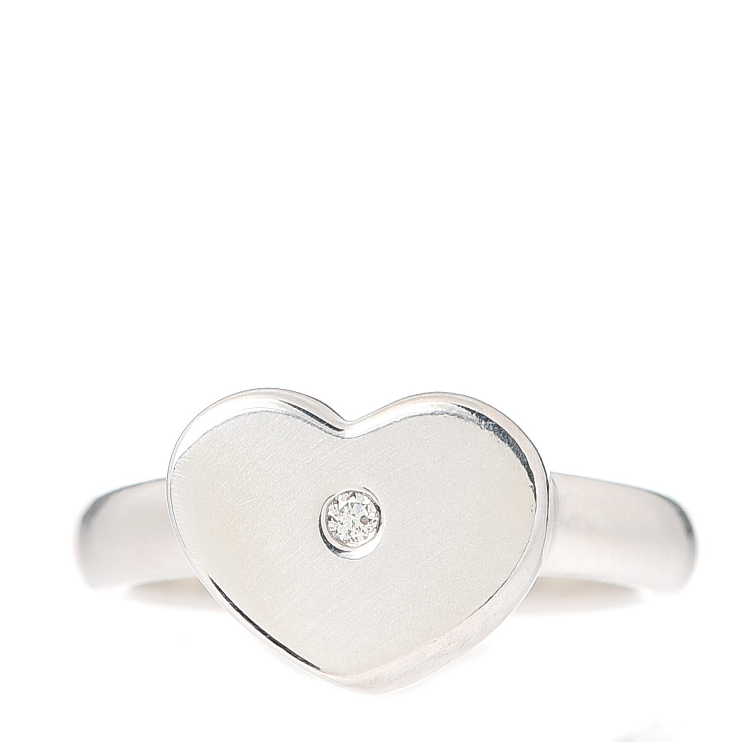 Sterling Silver Paloma Picasso Modern Heart Diamond Ring 49 5