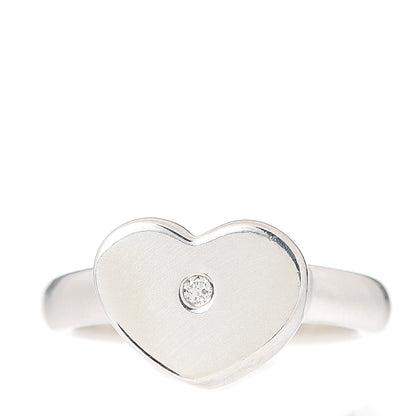 Tiffany Sterling Silver Paloma Picasso Modern Heart Diamond Ring 49 5 1 of 5