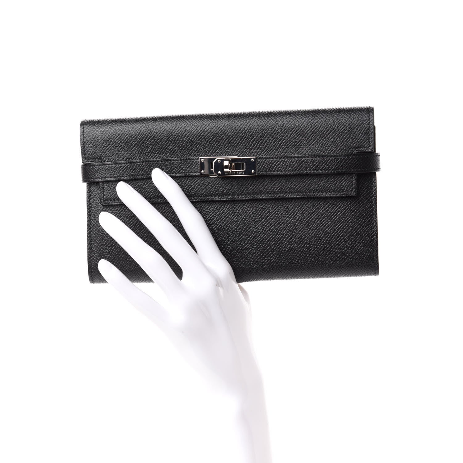 Hermes Epsom Kelly Longue Wallet Black 2 of 7