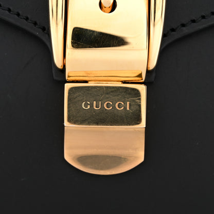 Gucci Calfskin Mini Sylvie Top Handle Bag Black 14 of 14