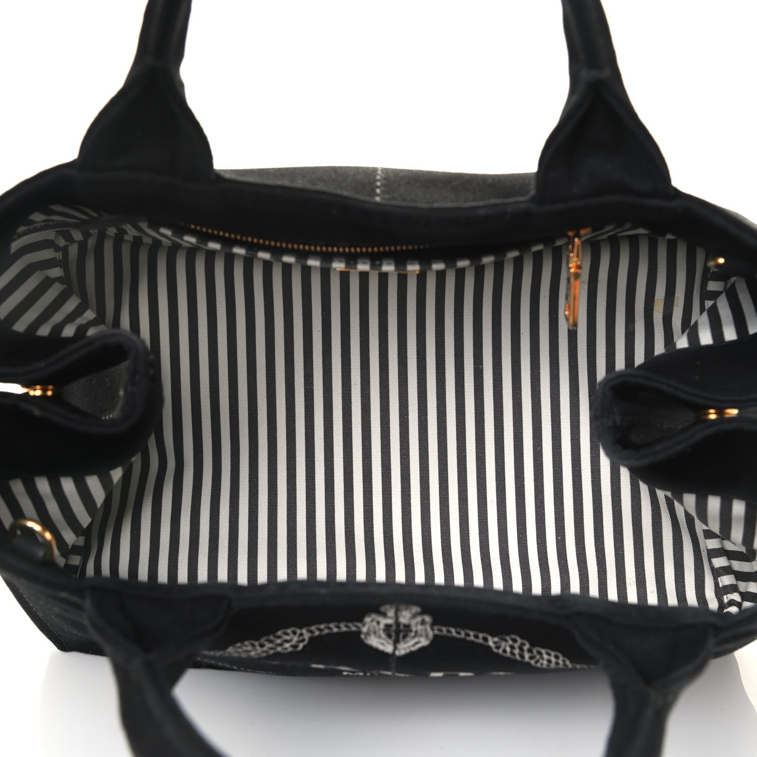 Prada Canapa Logo Tote Black Talco 4 of 4