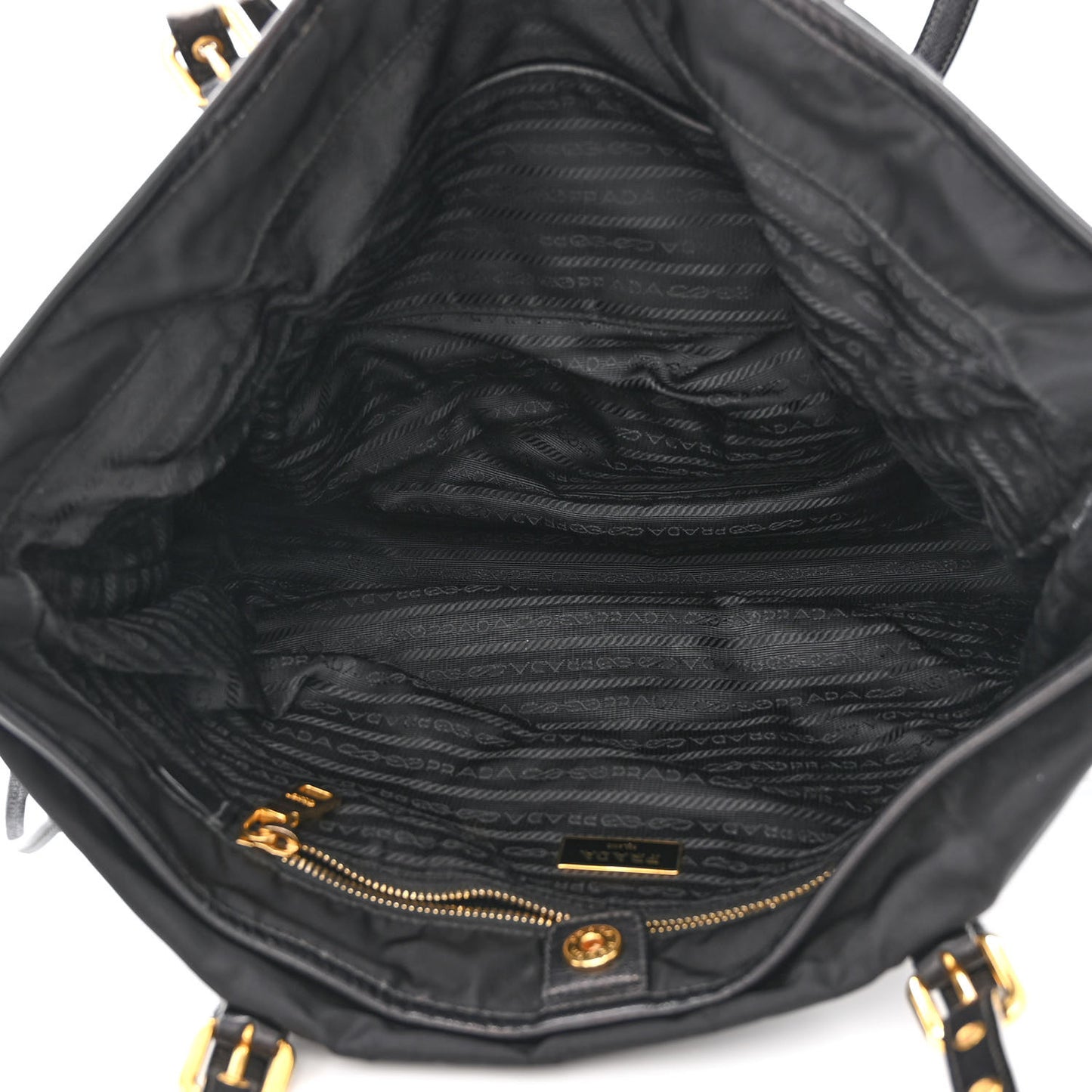 Saffiano Tessuto Nylon Tote Black