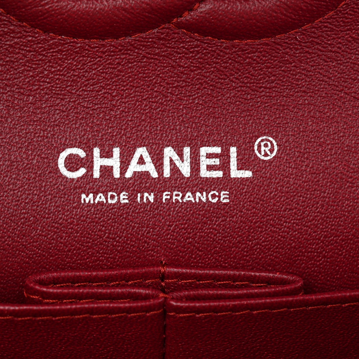 Patent Quilted Medium Double Flap Red