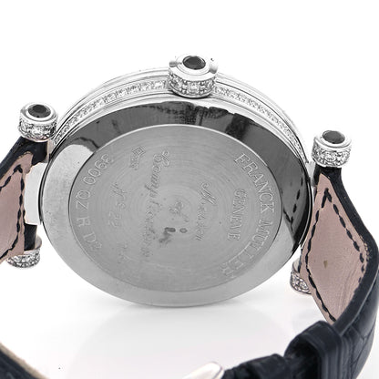 Franck Muller 18K White Gold Crocodile Diamond Pave Bezel 39mm Ronde Quartz Watch 3900QZRD2 4 of 5