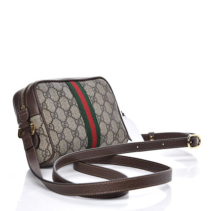 Gucci GG Supreme Monogram Web Mini Ophidia Shoulder Bag Brown 3 of 10