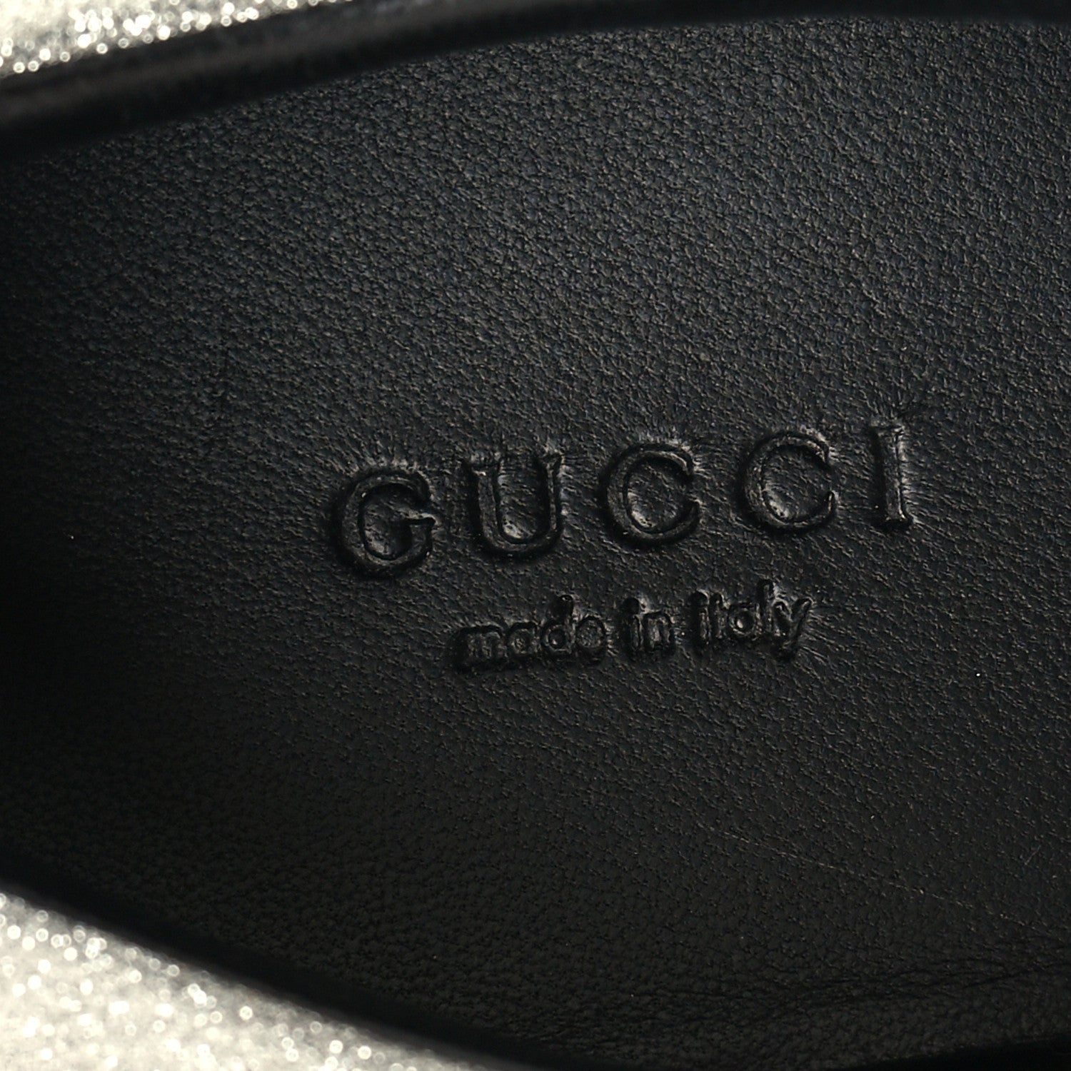 Gucci Glitter Fabric Studded Web Womens Sneakers 38 Silver 7 of 7