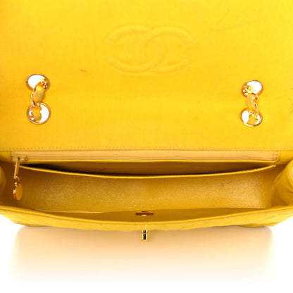 Chanel Jersey Quilted Medium Single Flap Yellow 4 of 16