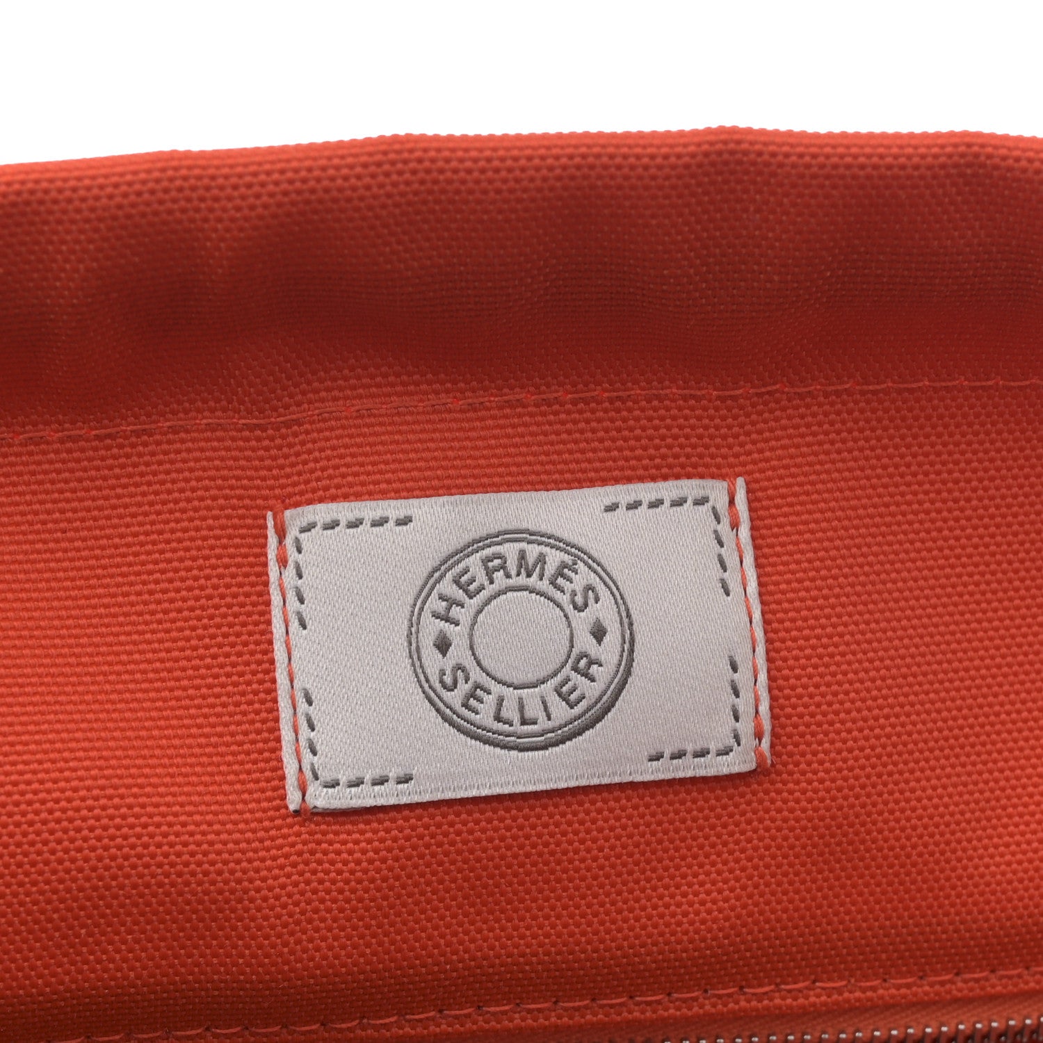 Hermes Toile Sac De Pansage Groom Bleu Navy Feu 6 of 10