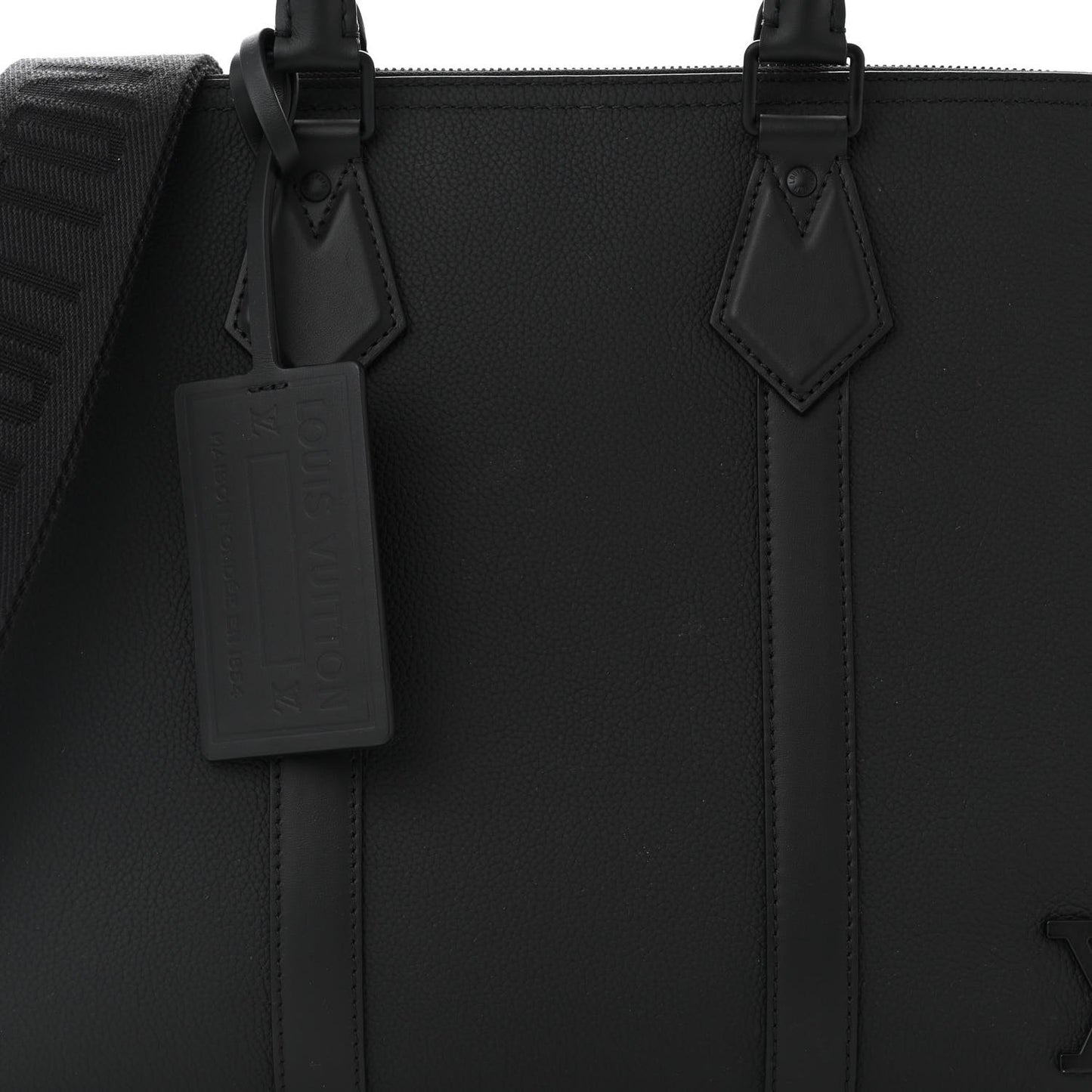Calfskin Aerogram Takeoff Briefcase Black
