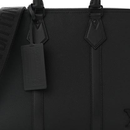 Louis Vuitton Calfskin Aerogram Takeoff Briefcase Black 7 of 10