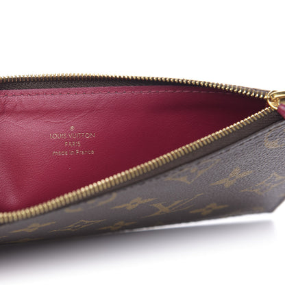 Louis Vuitton Monogram Felicie Chain Wallet Zippered Insert Fuchsia 6 of 7