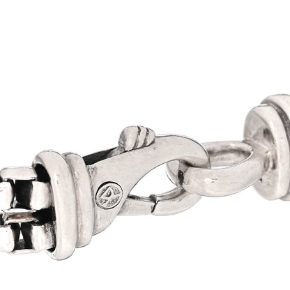 David Yurman Sterling Silver Black Onyx ID Curb Chain Bracelet 3 of 5