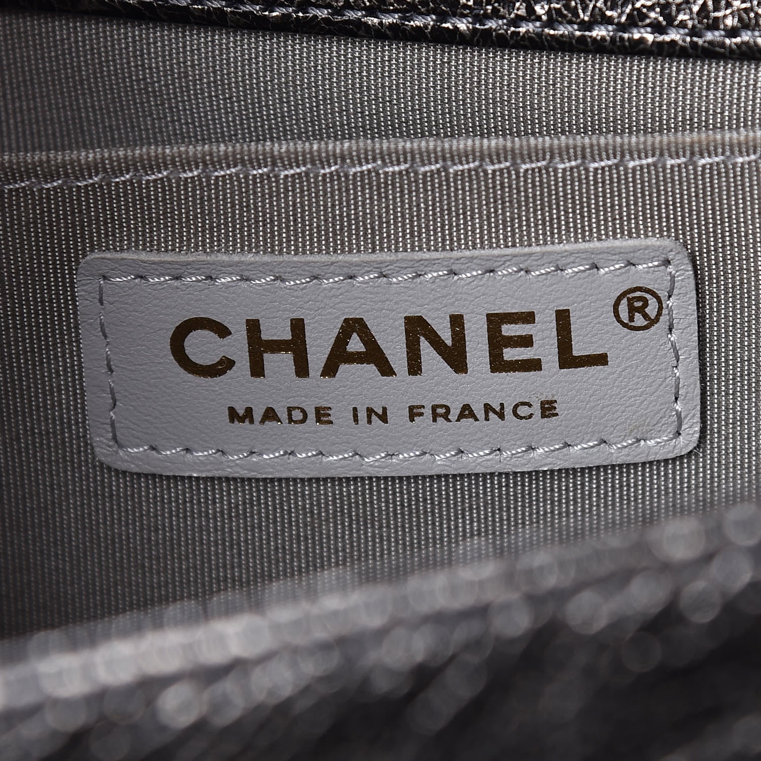 Chanel Cracked Metallic Calfskin Quilted Medium Boy Flap Dark Silver 8 of 10