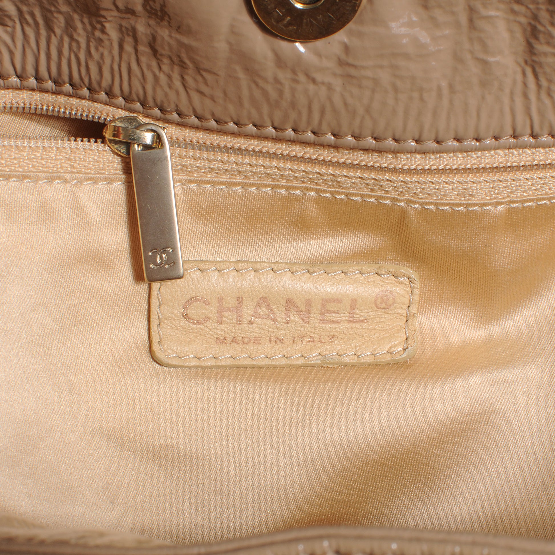 Chanel Vinyl Rodeo Tote Beige 5 of 7