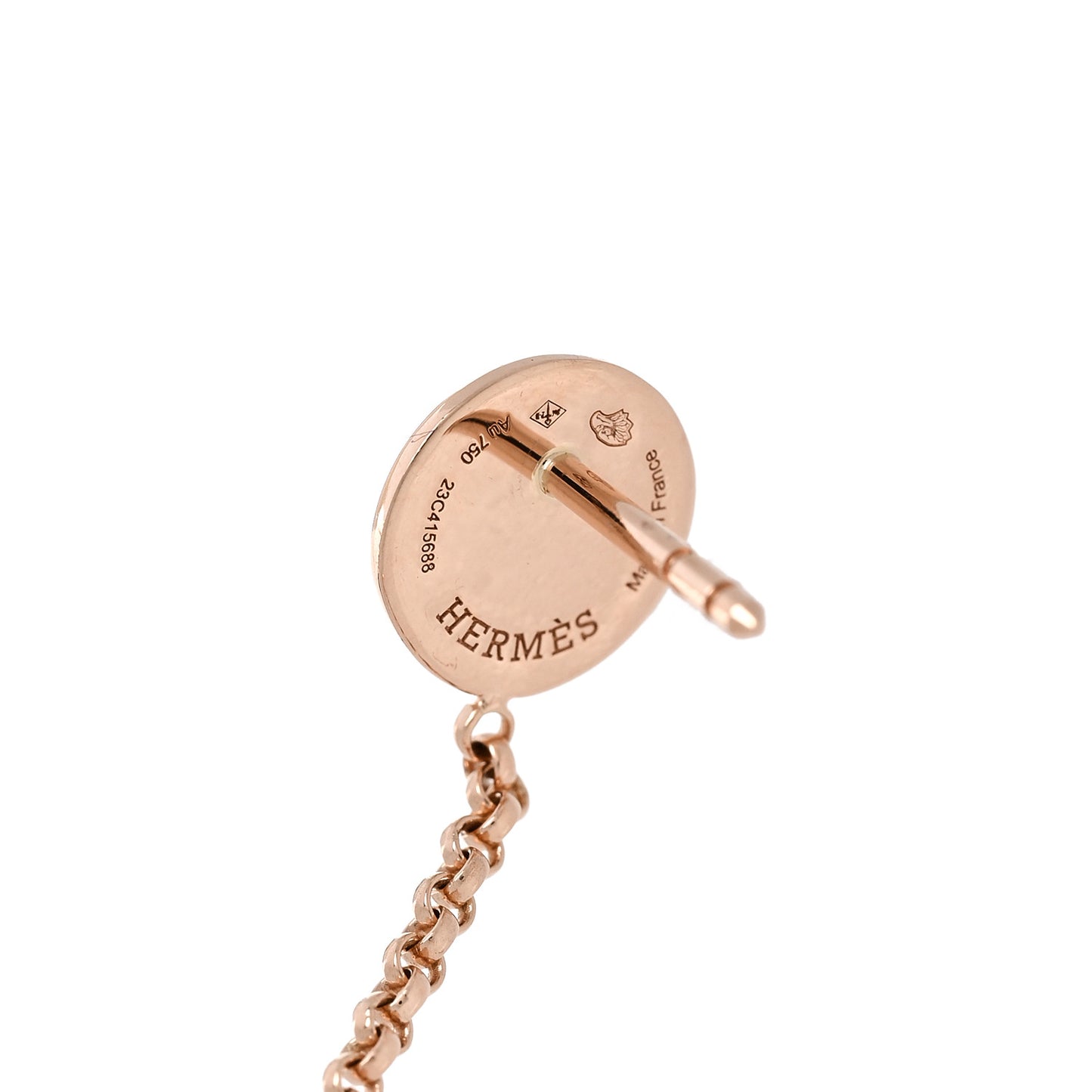 18K Rose Gold Diamond Ex-Libris Earrings