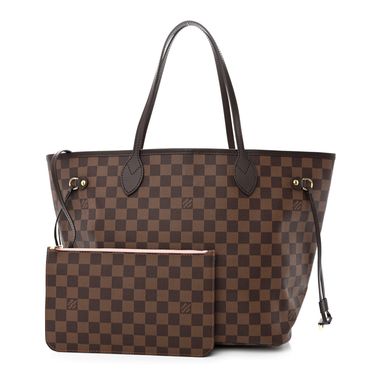 Damier Ebene Neo Neverfull MM Rose Ballerine