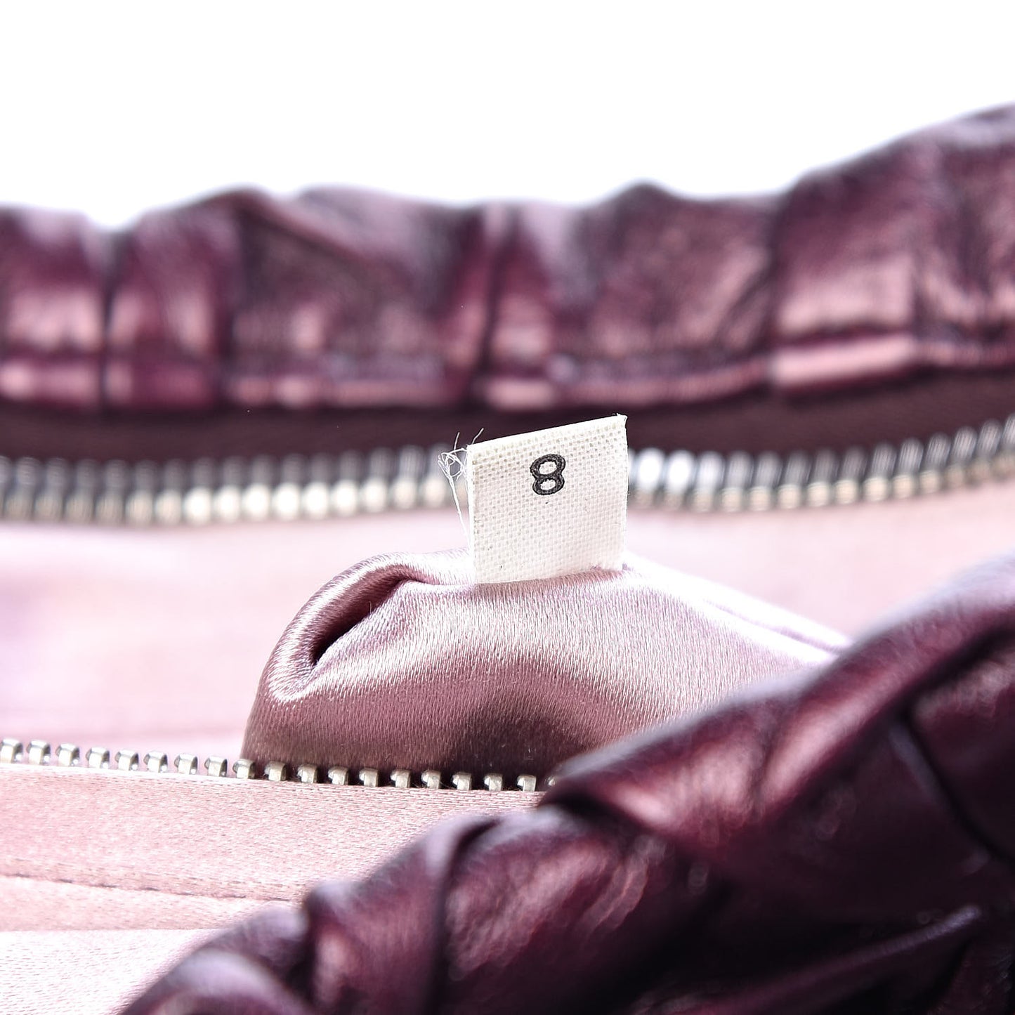 Metallic Nappa Gaufre Clutch Ribes