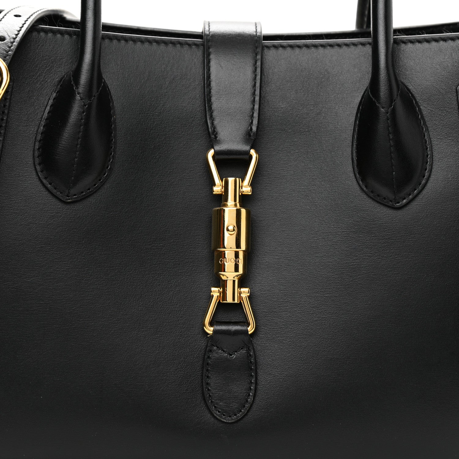 Gucci Boarded Plutone Calfskin Medium Jackie 1961 Tote Black 8 of 14