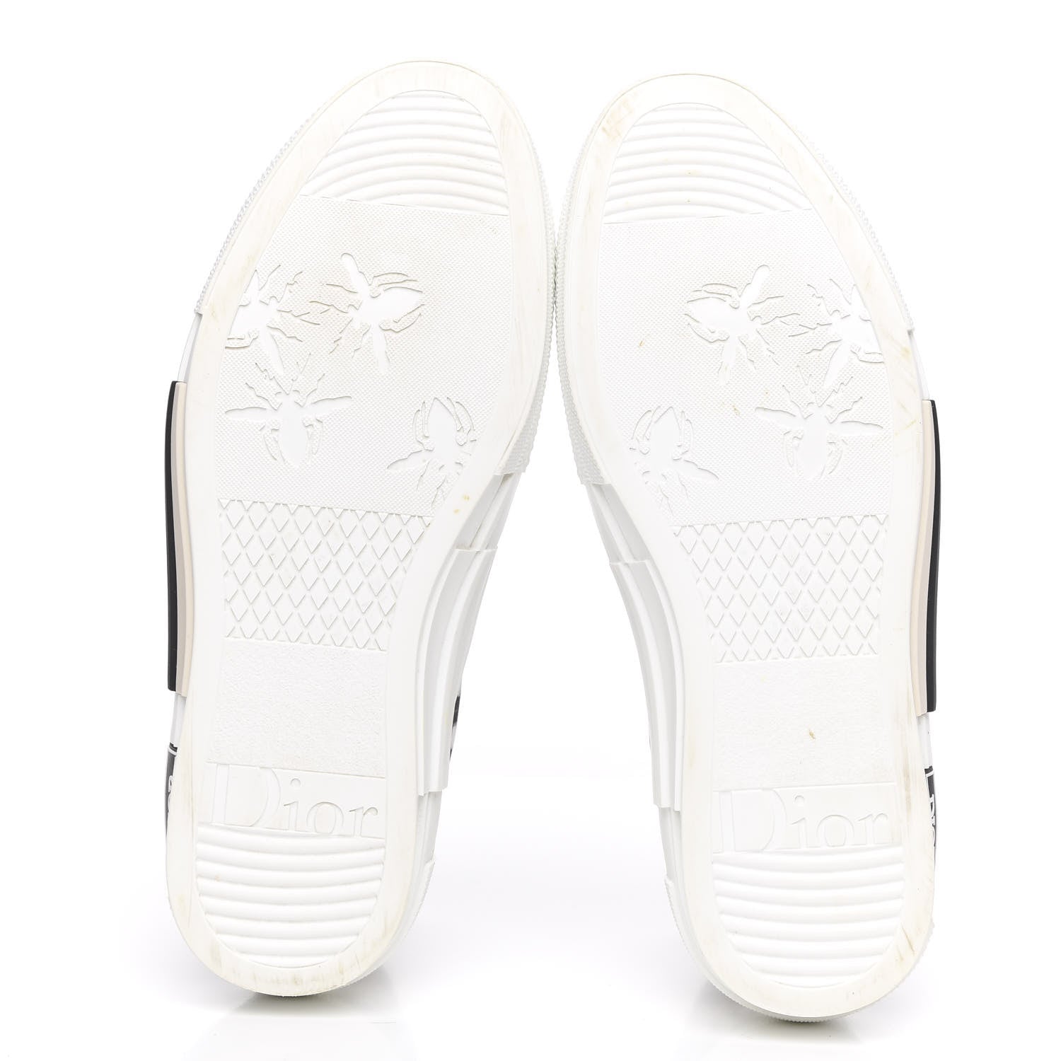 Christian Dior Technical Canvas Oblique Mens B23 High Top Sneakers 46 White Black 5 of 10