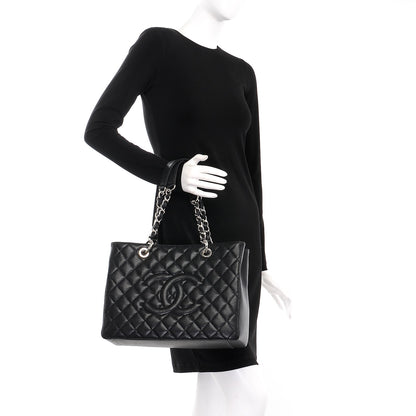Chanel Caviar Quilted Grand Shopping Tote GST Black 2 of 8