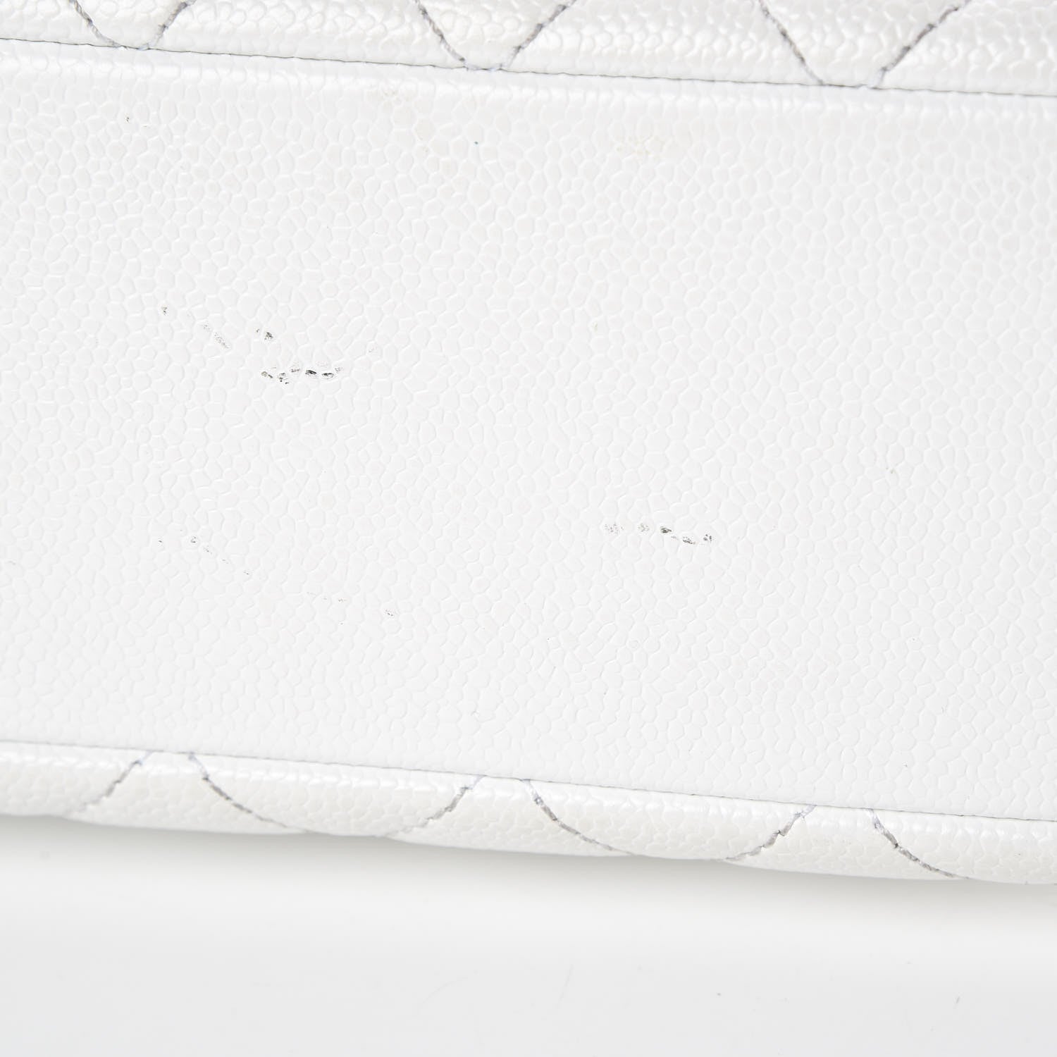 Chanel Caviar Quilted Petit Shopping Tote PST White 10 of 14