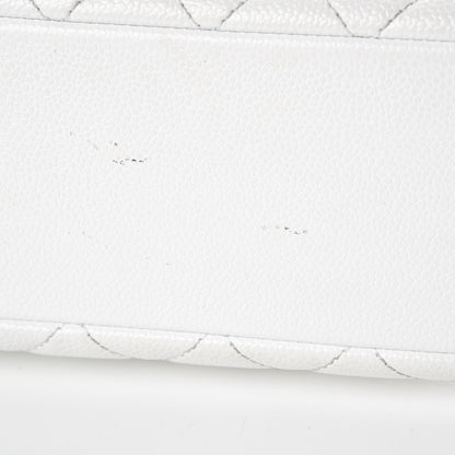 Chanel Caviar Quilted Petit Shopping Tote PST White 10 of 14