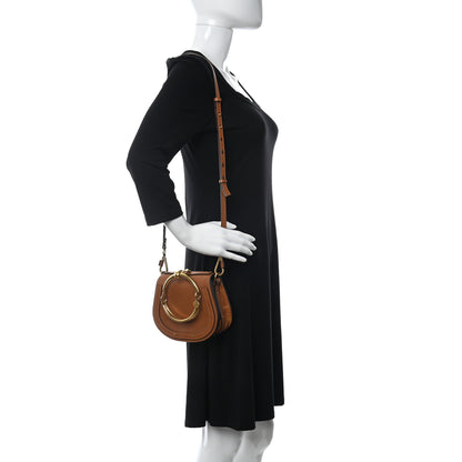 Chloe Calfskin Suede Small Nile Bracelet Bag Caramel 2 of 9
