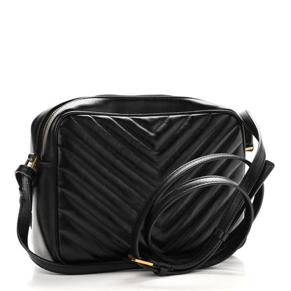 Saint Laurent Calfskin Matelasse Monogram Lou Camera Bag Black 3 of 10