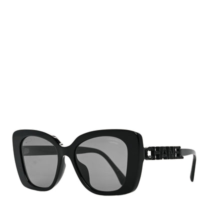 Chanel Acetate Strass Polarized Square Sunglasses 5422-B Black 1 of 7