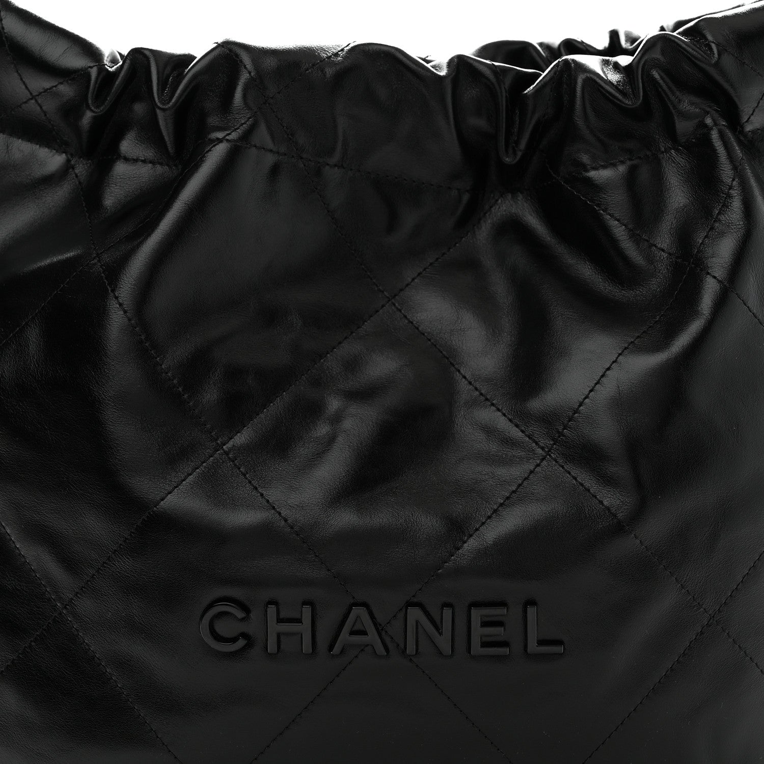 Chanel Shiny Calfskin Quilted Small Chanel 22 So Black 9 of 12