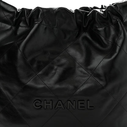 Chanel Shiny Calfskin Quilted Small Chanel 22 So Black 9 of 12