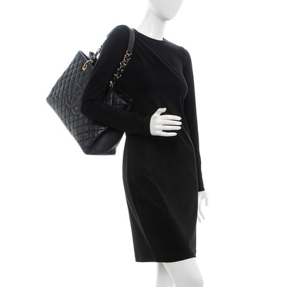Chanel Caviar Quilted XL Grand Shopping Tote GST Black 2 of 7