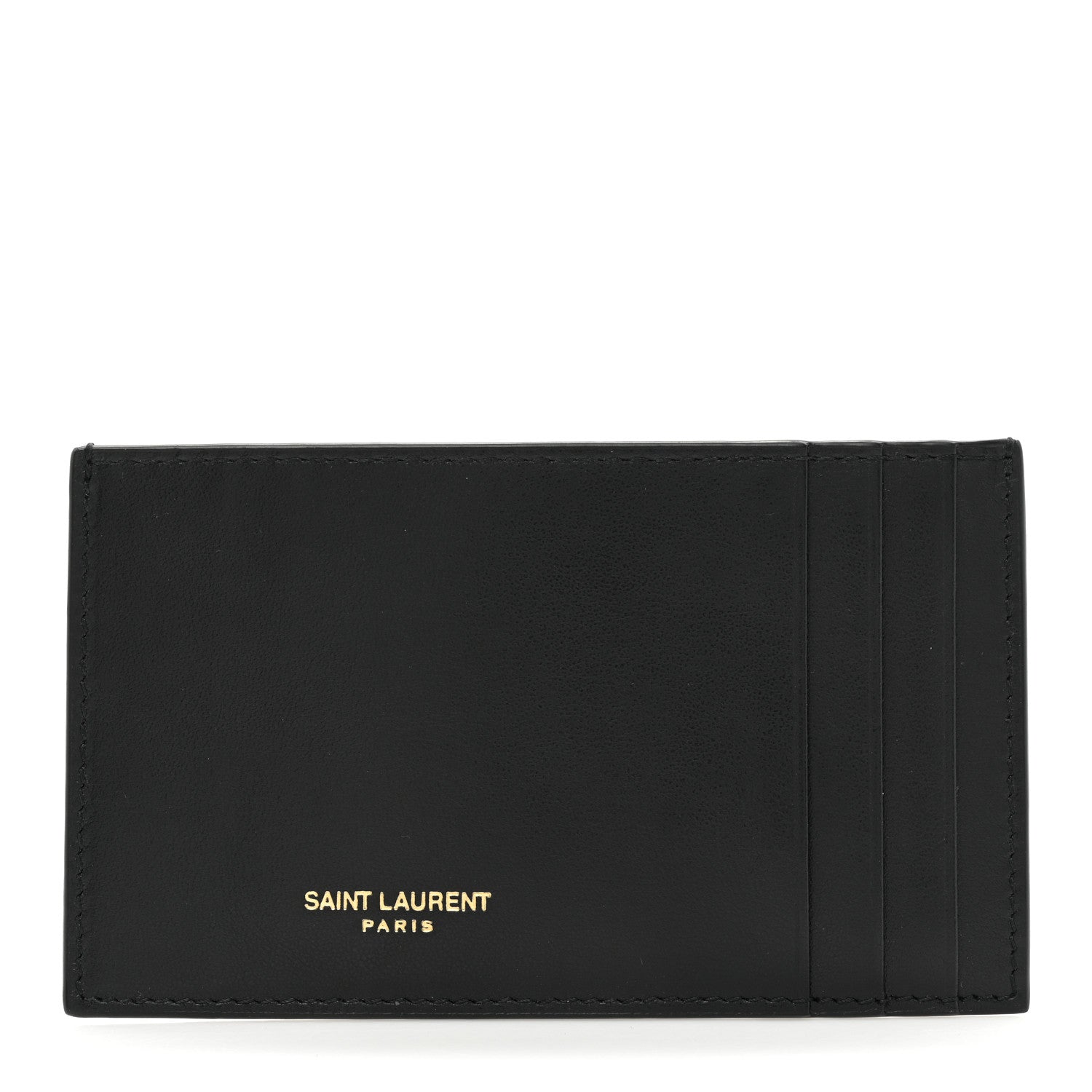 Saint Laurent Calfskin 5 Fragments Card Holder Black 1 of 8
