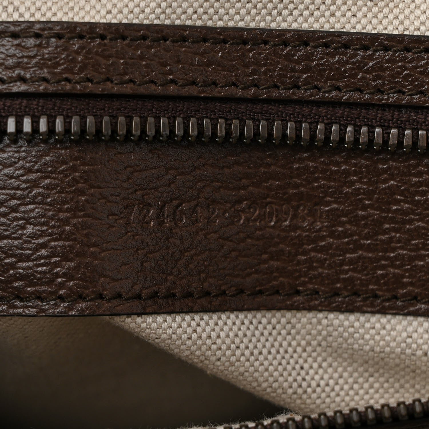 Gucci GG Supreme Monogram Textured Dollar Calfskin Web Medium Savoy Duffle Bag Beige Ebony New Acero 6 of 9