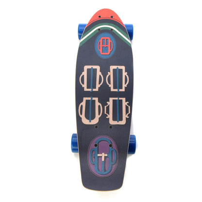 Hermes Maple Wood Boucleries Modernes Short Board Skateboard 1 of 19