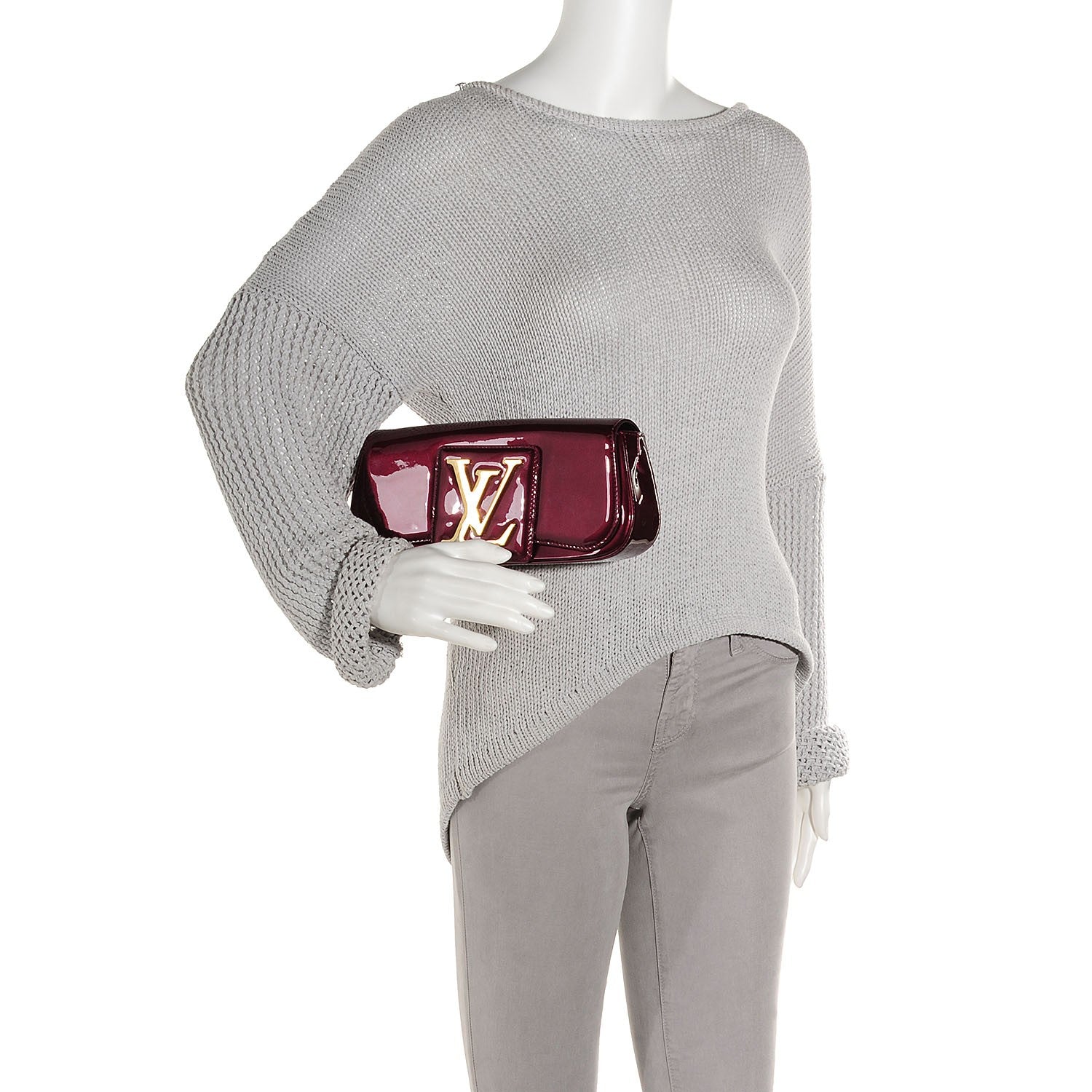 Louis Vuitton Patent Sobe Clutch Rouge Fauviste 2 of 7