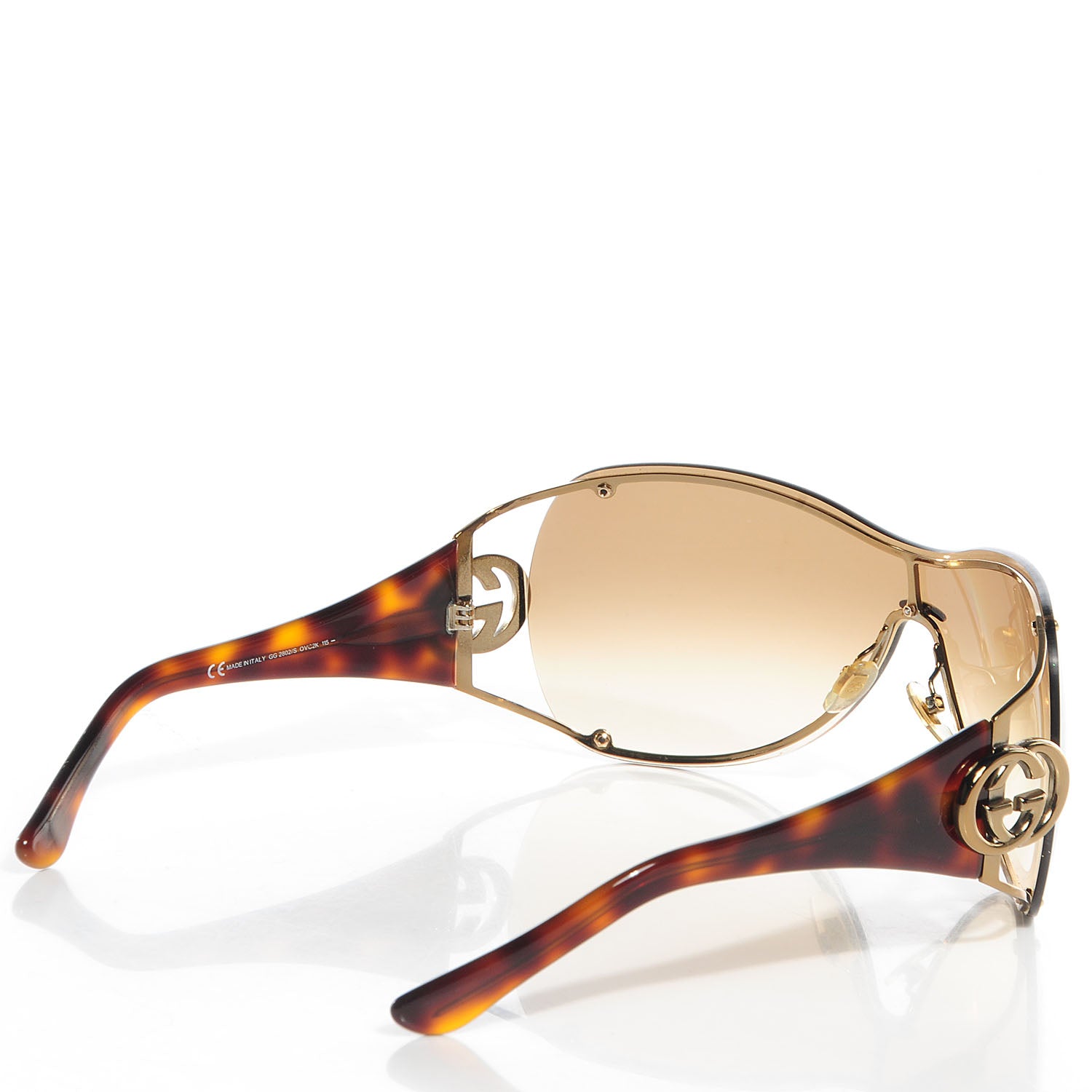 Gucci Tortoise Shell GG Sunglasses 2802/S Antique Gold 2 of 5
