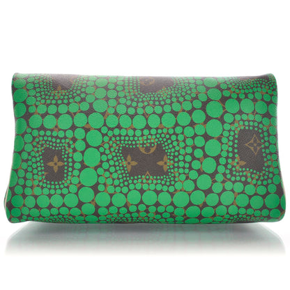 Louis Vuitton Monogram Kusama Town Speedy 30 Green 6 of 9