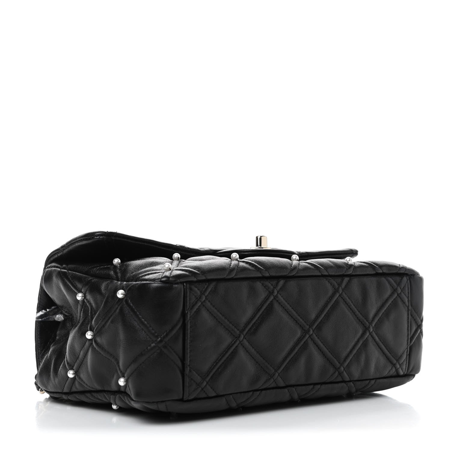 Chanel Lambskin Quilted Pearl Studded Flap Black 3 of 4
