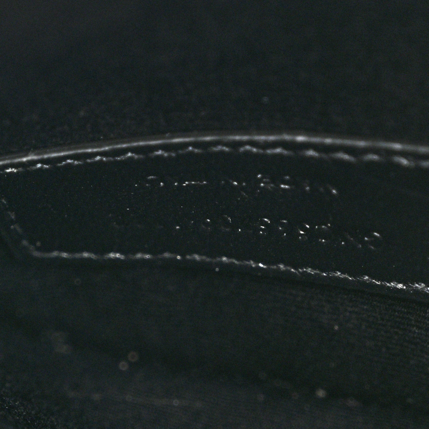 Calfskin Crocodile Embossed Uptown Monogram Pouch Black